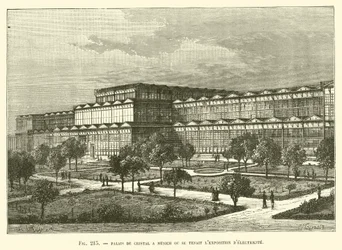 Kristallpalast in München, wo die Elektrizitätsausstellung stattfand